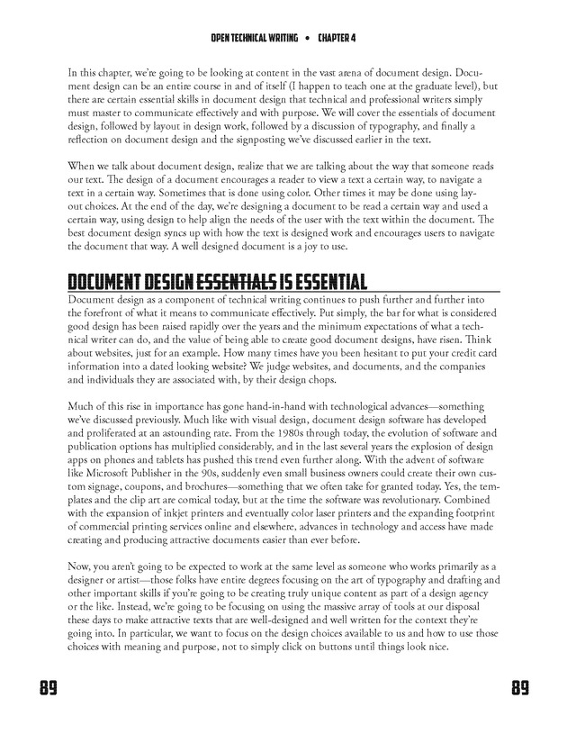 Open Technical Writing - New Page